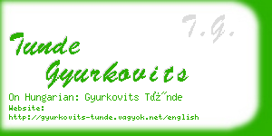 tunde gyurkovits business card